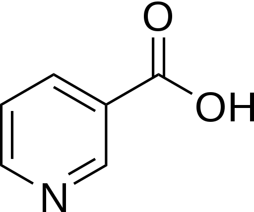The chemical structure of Niacin